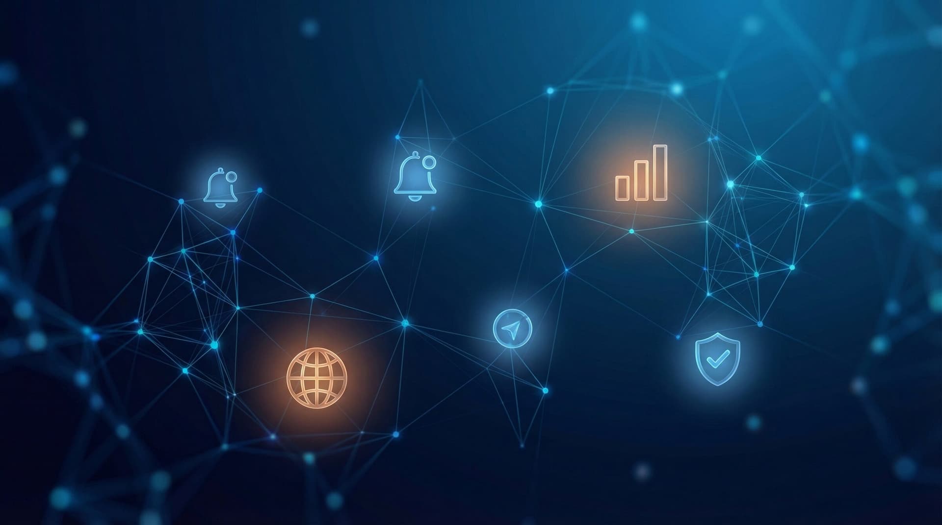 Abstract digital banner with glowing blue network nodes and technology icons representing the ResearchArk March 2026 beta update